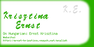 krisztina ernst business card